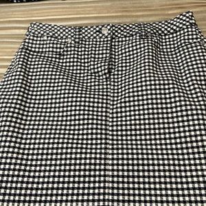 Talbots Gingham denim skirt size 6